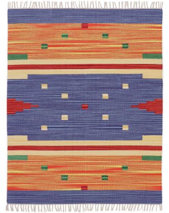 Flat Weave Rug Kilim Amar Blue