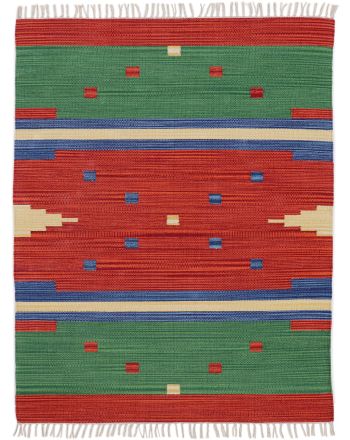 Flat Weave Rug Kilim Amar Red