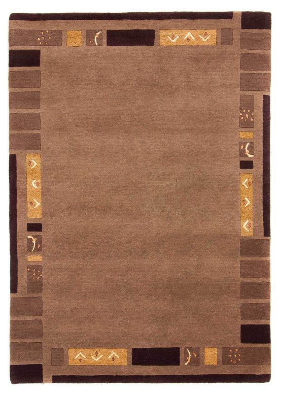 Wool Rug Nepal Jaipur Brown