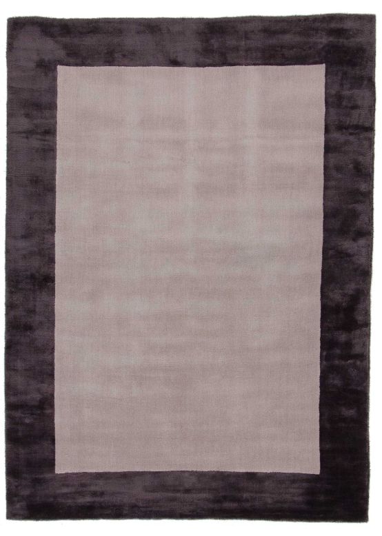 Viscose Rug Visconti Border Grey