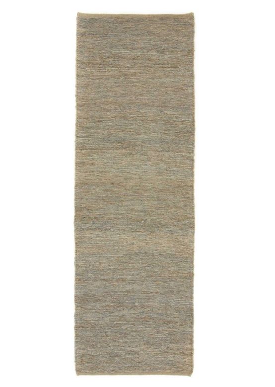 Flat Weave Rug Kilim Jute Runner Grey