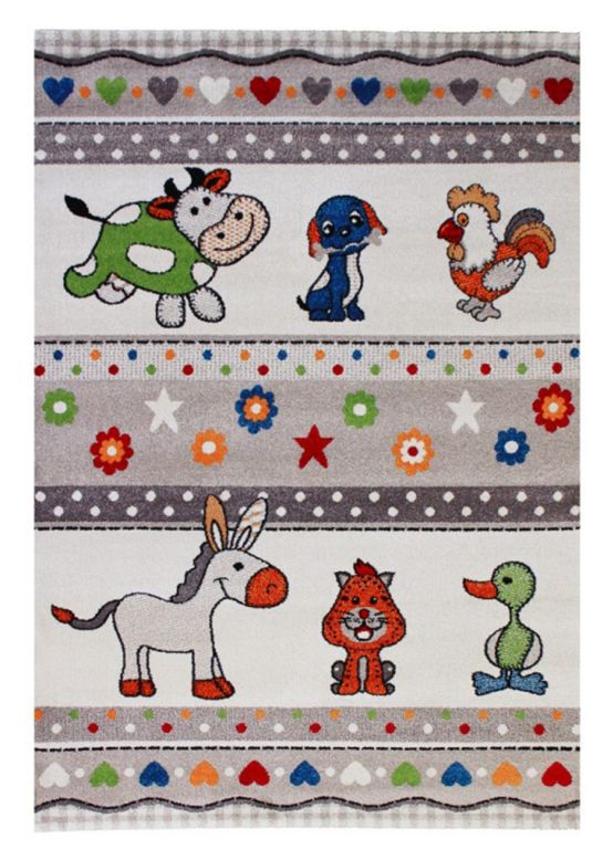 Kids Rug Zoo Beige