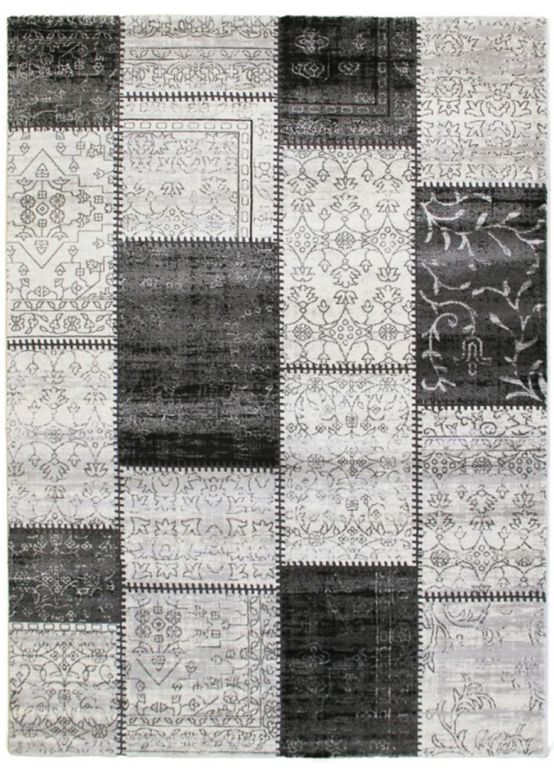 Patchwork Rug Grey