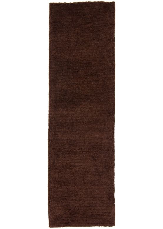 Shaggy Rug Softly Runner Brown