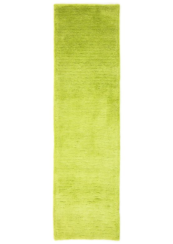 Shaggy Rug Softly Runner Green