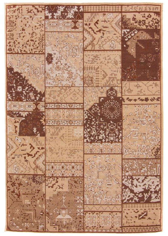 Flat Weave Rug Kilim Patchwork Sofi Beige