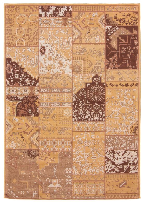 Flat Weave Rug Kilim Patchwork Sofi Brown