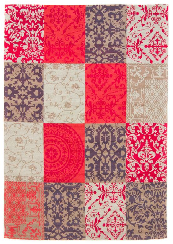 Flat Weave Rug Kilim Patchwork Lina Red