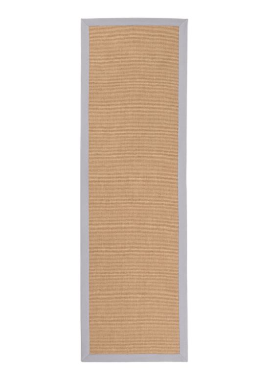 Sisal Rug Runner Light Grey