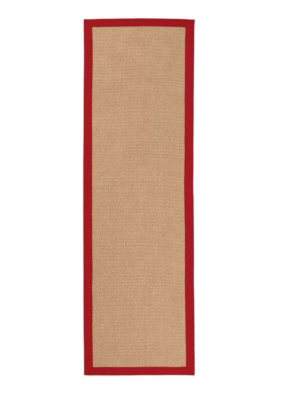 Sisal Rug Runner Red