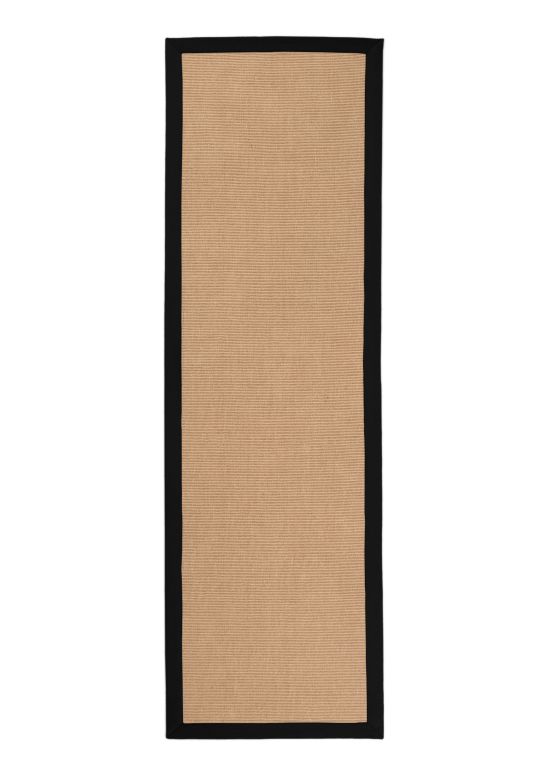 Sisal Rug Runner Black