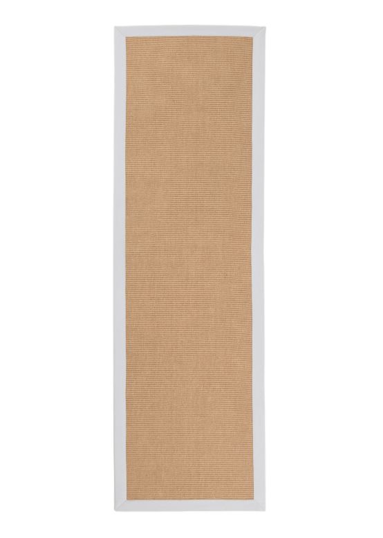Sisal Rug Runner White