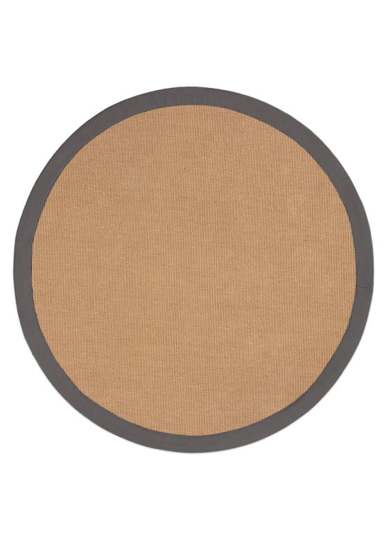 Sisal Rug Round Grey