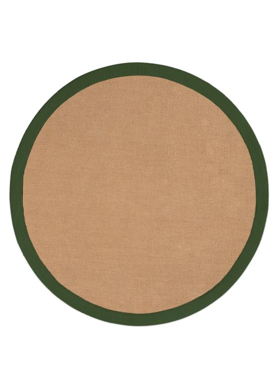 Sisal Rug Round Green