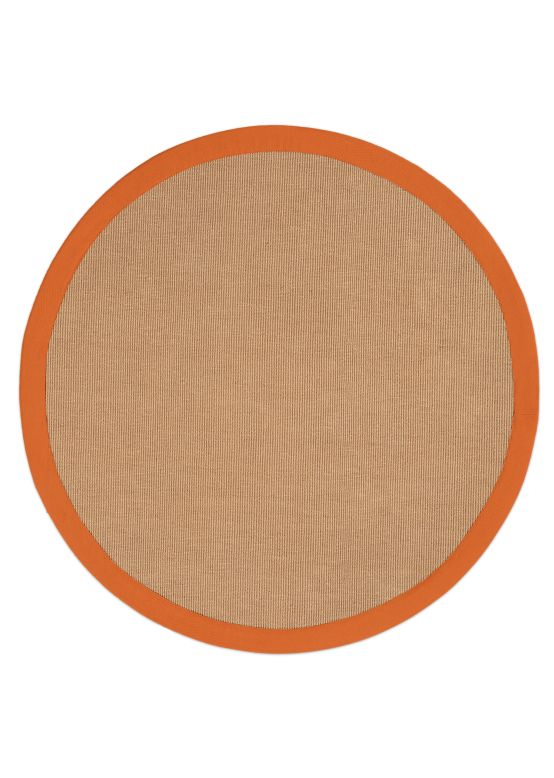 Sisal Rug Round Orange