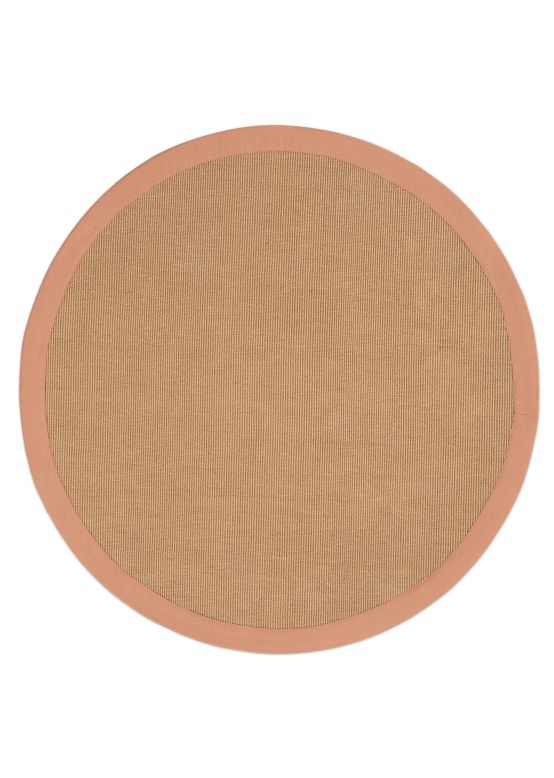 Sisal Rug Round Peach