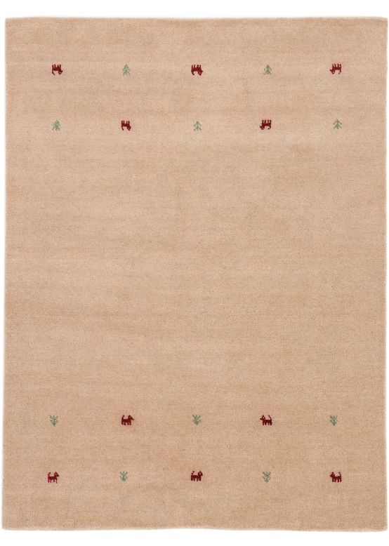 Wool Rug Gabbeh Uni Beige