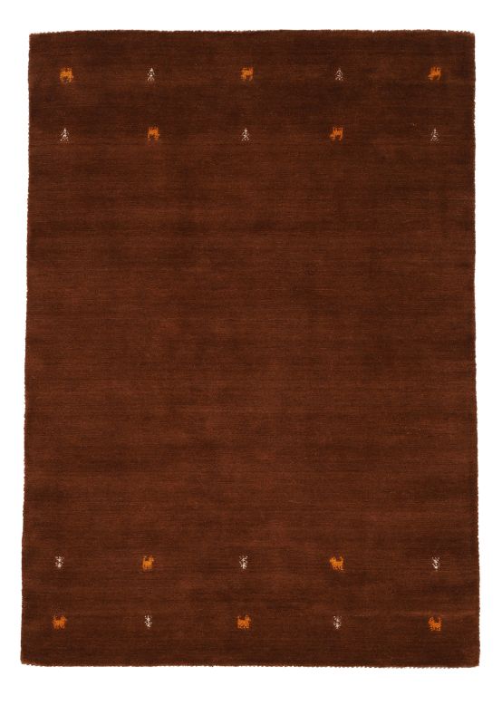 Wool Rug Gabbeh Uni Brown