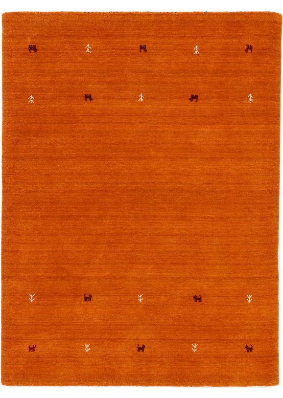 Wool Rug Gabbeh Uni Orange