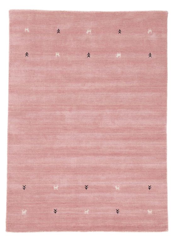 Wool Rug Gabbeh Uni Pink