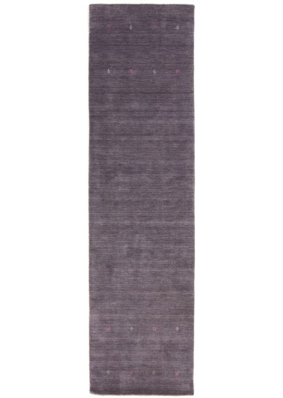 Wool Rug Gabbeh Uni Runner Grey