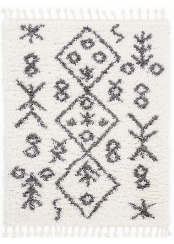 Shaggy Rug Linn White