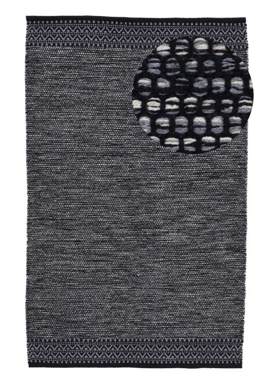 Flat Weave Rug Kilim Mia Black