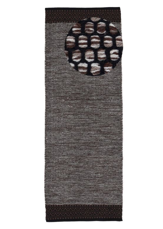 Flat Weave Rug Kilim Mia Runner Brown