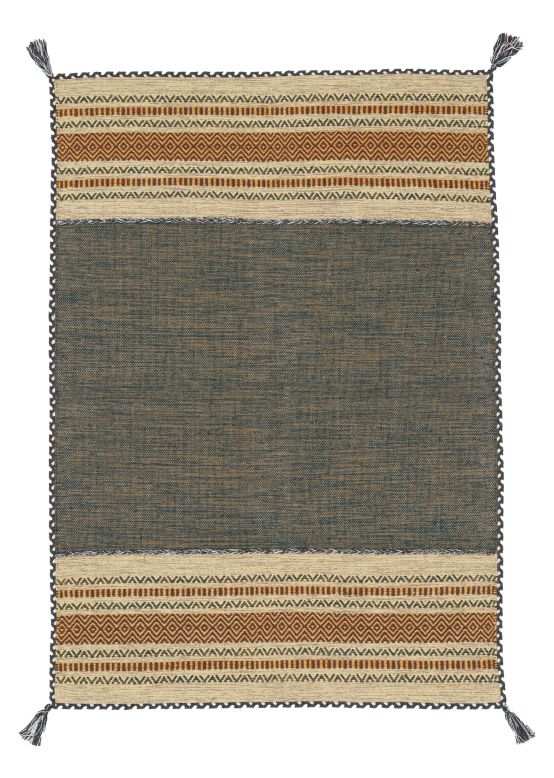 Flat Weave Rug Kilim Azizi Green