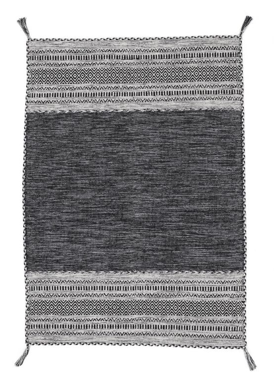 Flat Weave Rug Kilim Azizi Black