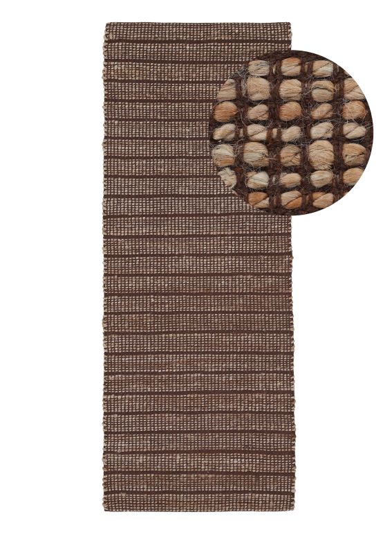 Jute Rug Lara Runner Brown