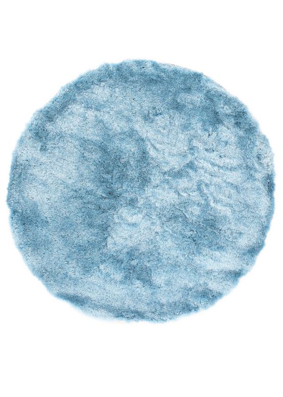 Shaggy Rug Breeze round Light Blue