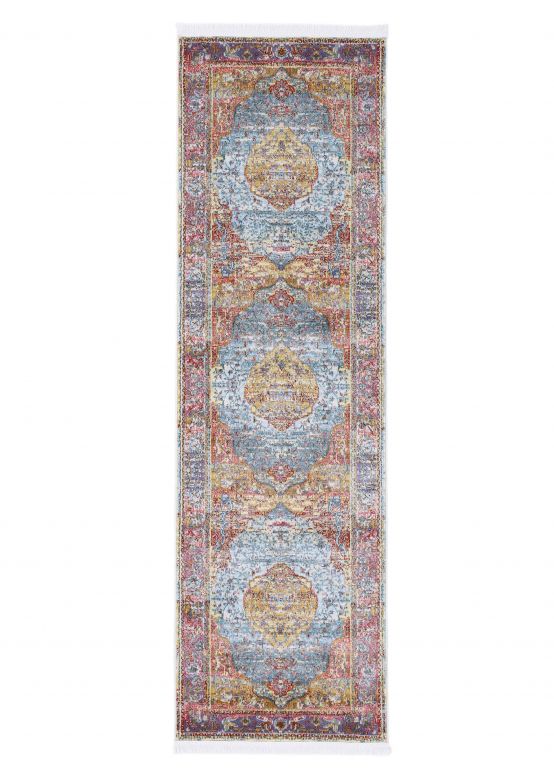 Vintage Esha Rug Runner Multicolored