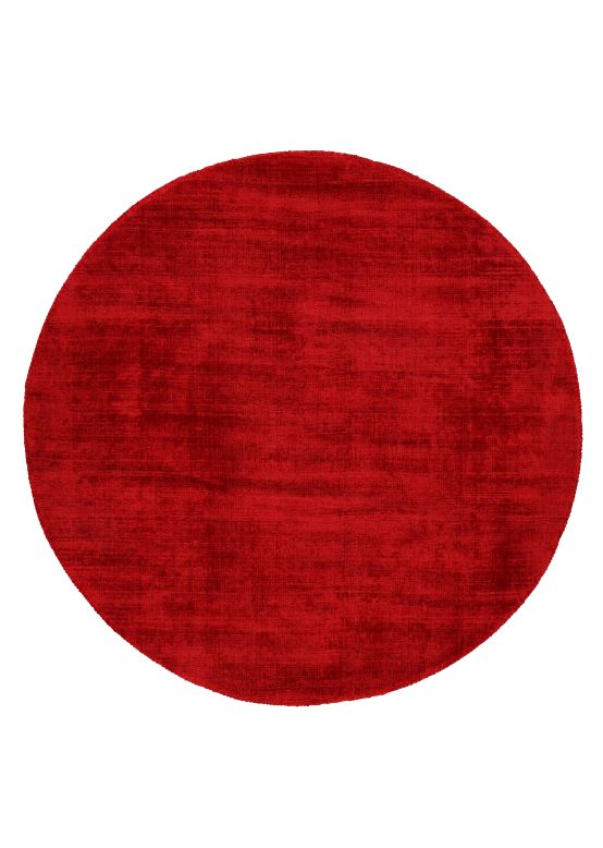 Viscose Rug Round Ava Red