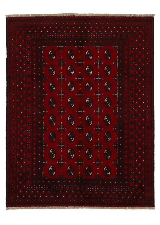 Afghan Akhche Bokhara Rug Red