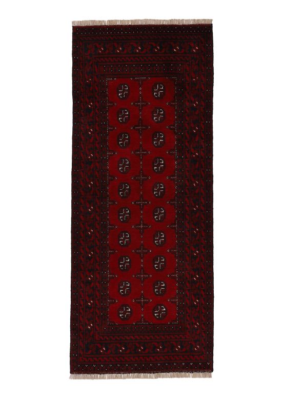 Afghan Akhche Rug Runner Red