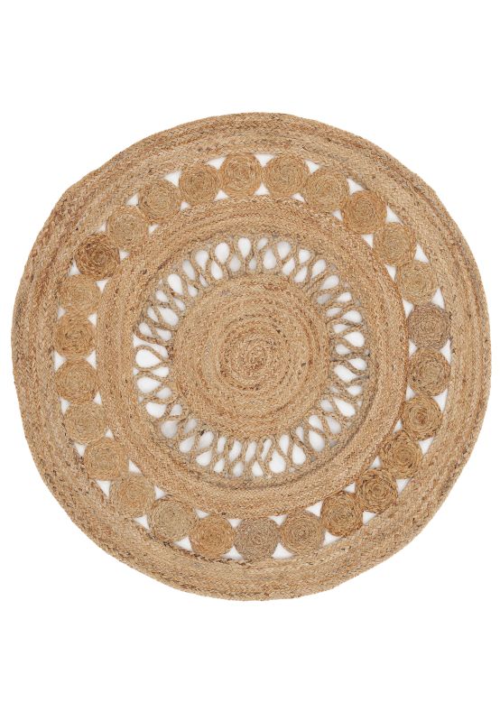 Jute Rug Ella Round Beige