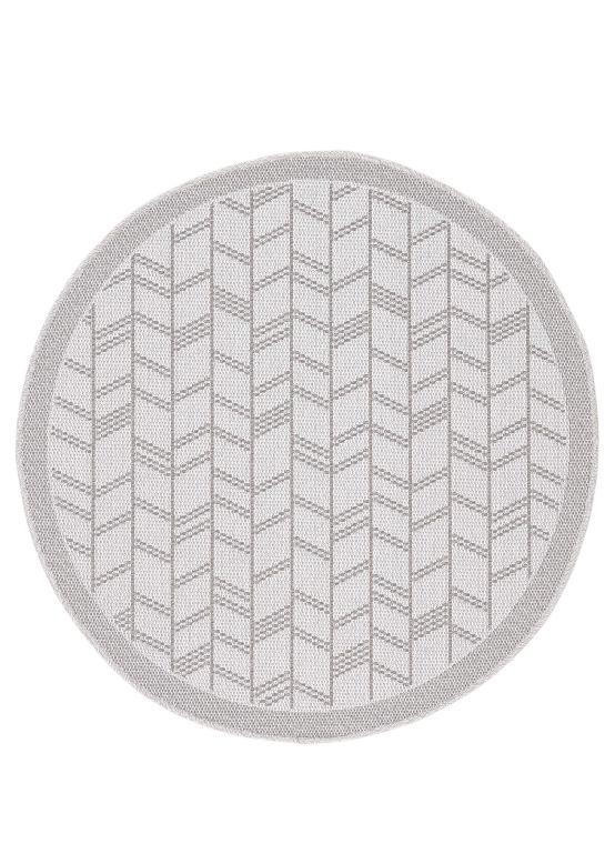 In- & Outdoor Rug Boho Round Beige