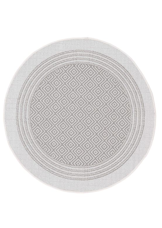 In- & Outdoor Rug Boho Round Beige