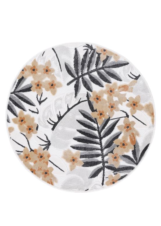 In- & Outdoor Rug Deja Round Creme