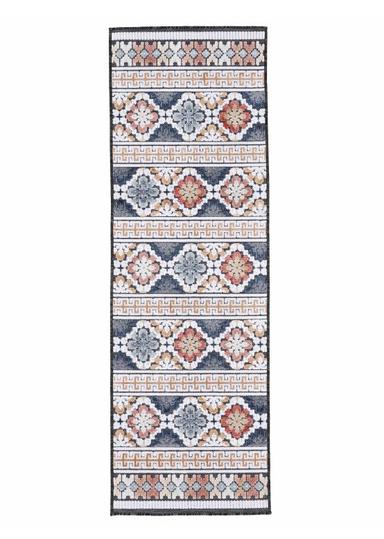 In- & Outdoor Rug Deja Runner Dark Blue