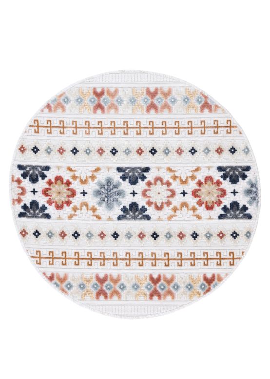 In- & Outdoor Rug Deja Round Creme