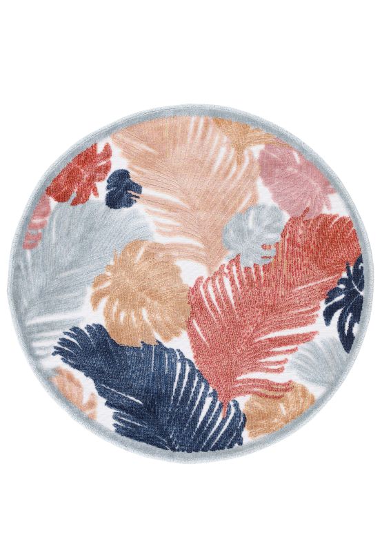 In- & Outdoor Rug Deja Round Multicolored