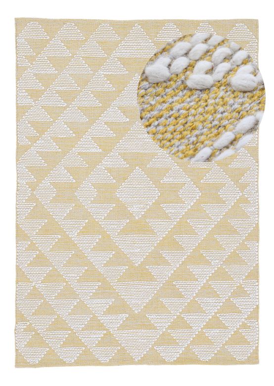 Cotton Rug Kilim Durry Yellow