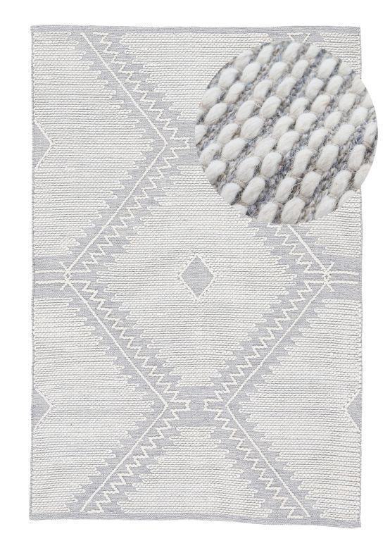 Cotton Rug Kilim Durry Grey