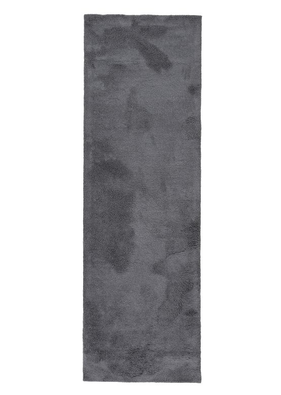 Shaggy Rug Silky Runner Grey