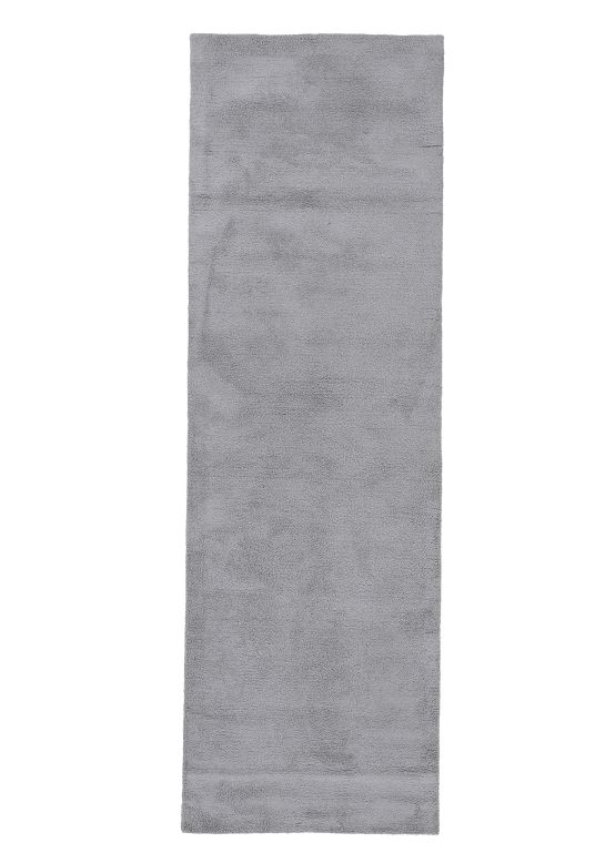 Shaggy Rug Silky Runner Light Grey