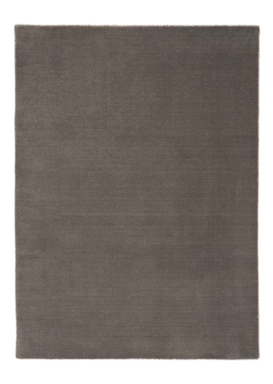 Wool Rug Gabbeh Uni Grey