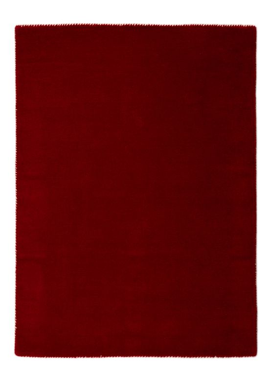 Wool Rug Gabbeh Uni Red
