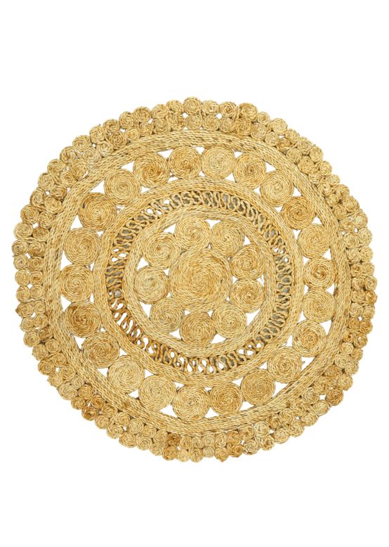 Jute Rug Paul Round Light Brown